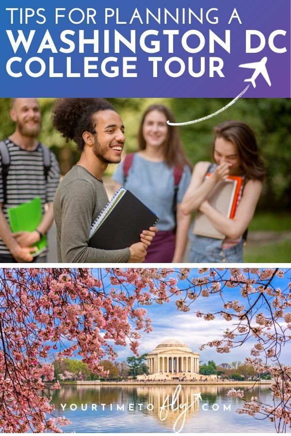Tips for planning a Washington DC college tour Jefferson memorial and college students