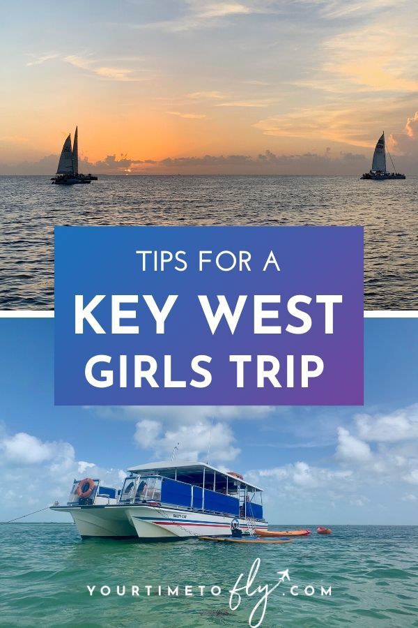 Tips for a Key West girls trip - sailboats at sunset and snorkel boat