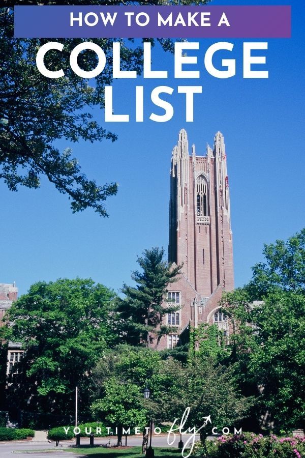 How to make a college list with a bell tower from a college