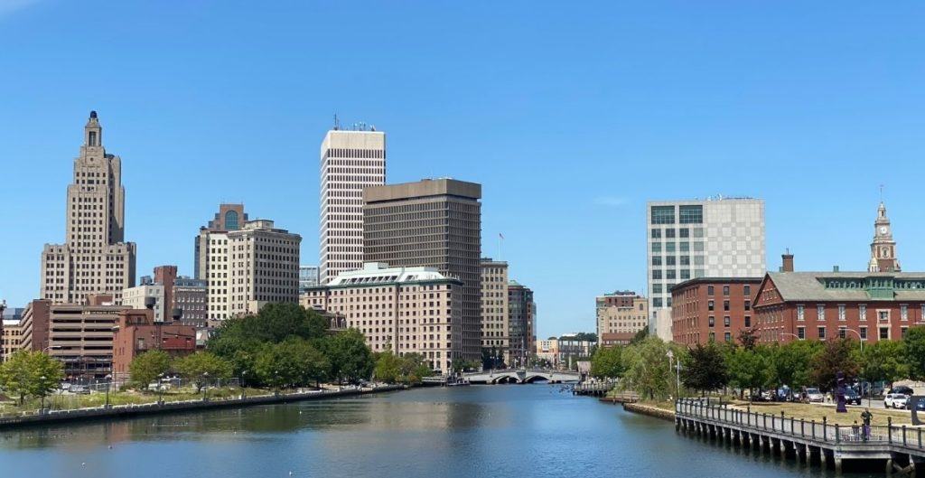 View of Downtown Providence from the Pedestrian Bridge