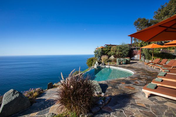 The Jade Pool overlooking ocean at the Post Ranch Inn