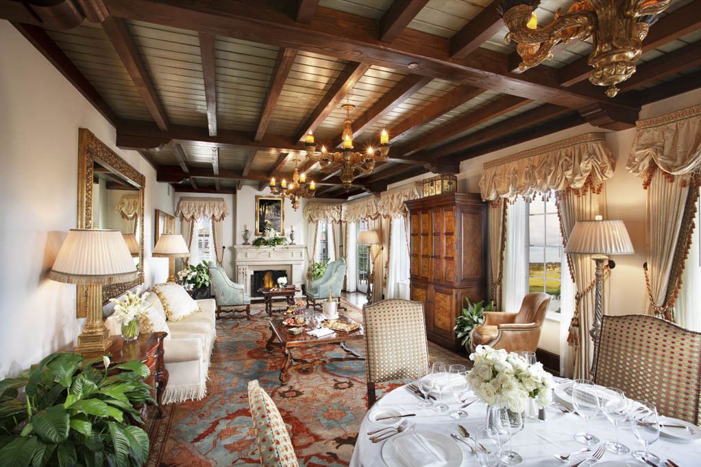 Living room of the Sea Island suite at The Cloister