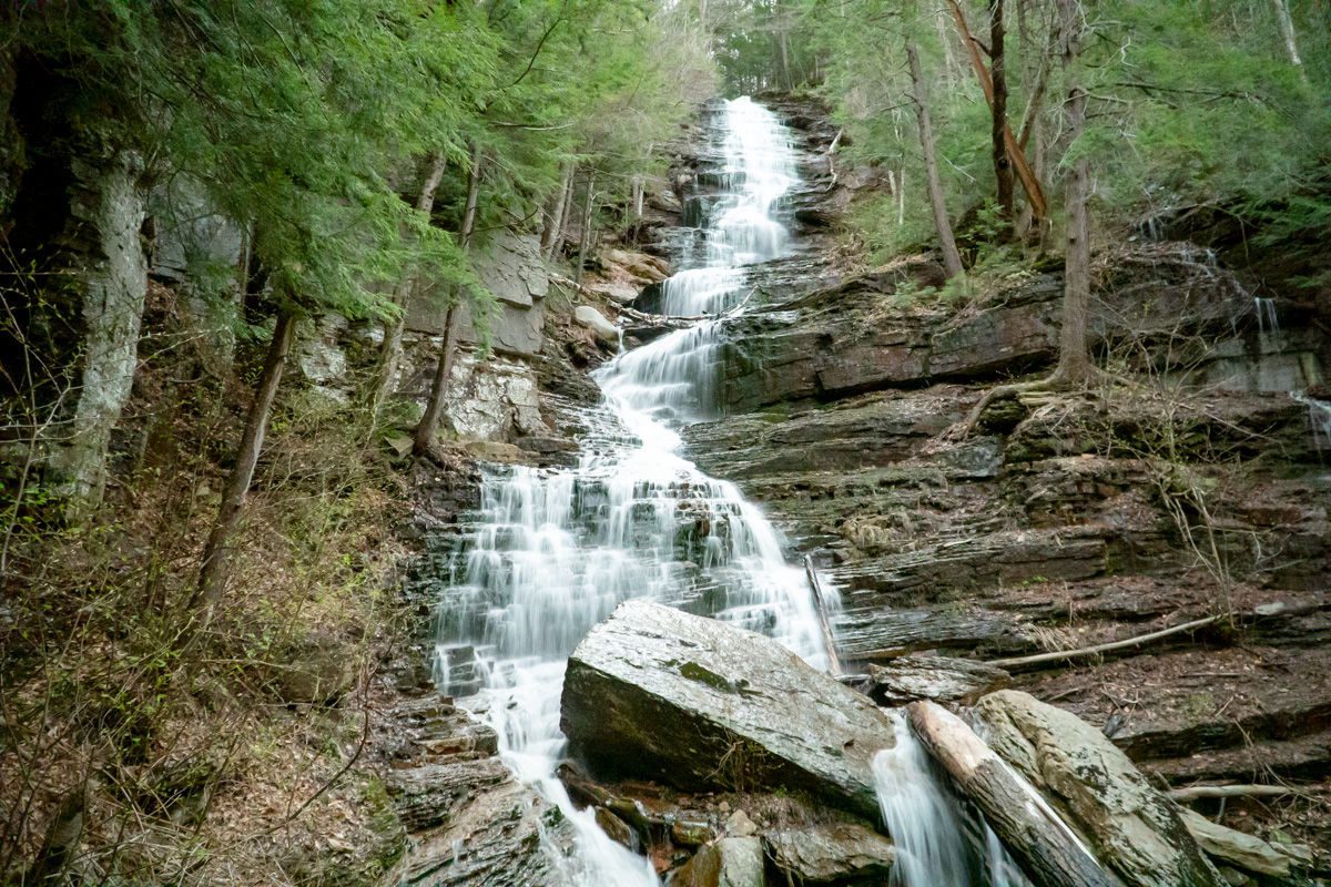 Lye Brook Falls in Manchester Vermont