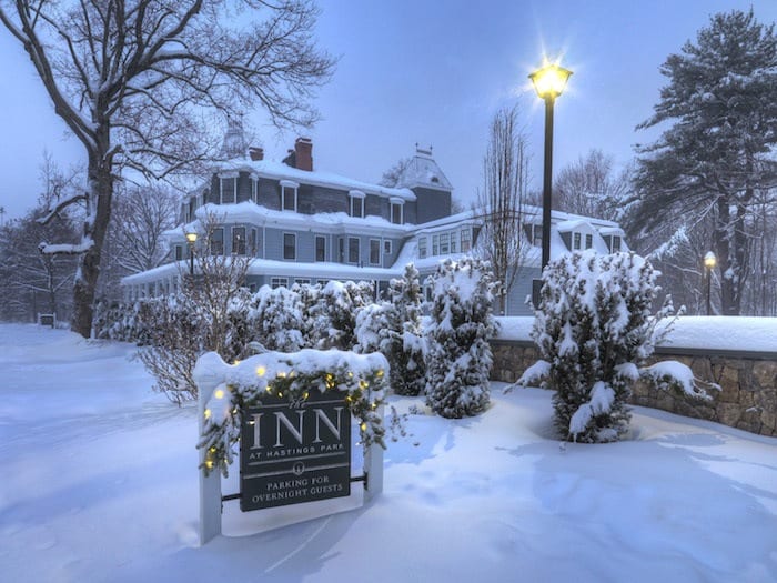 Inn at Hastings Park in the snow
