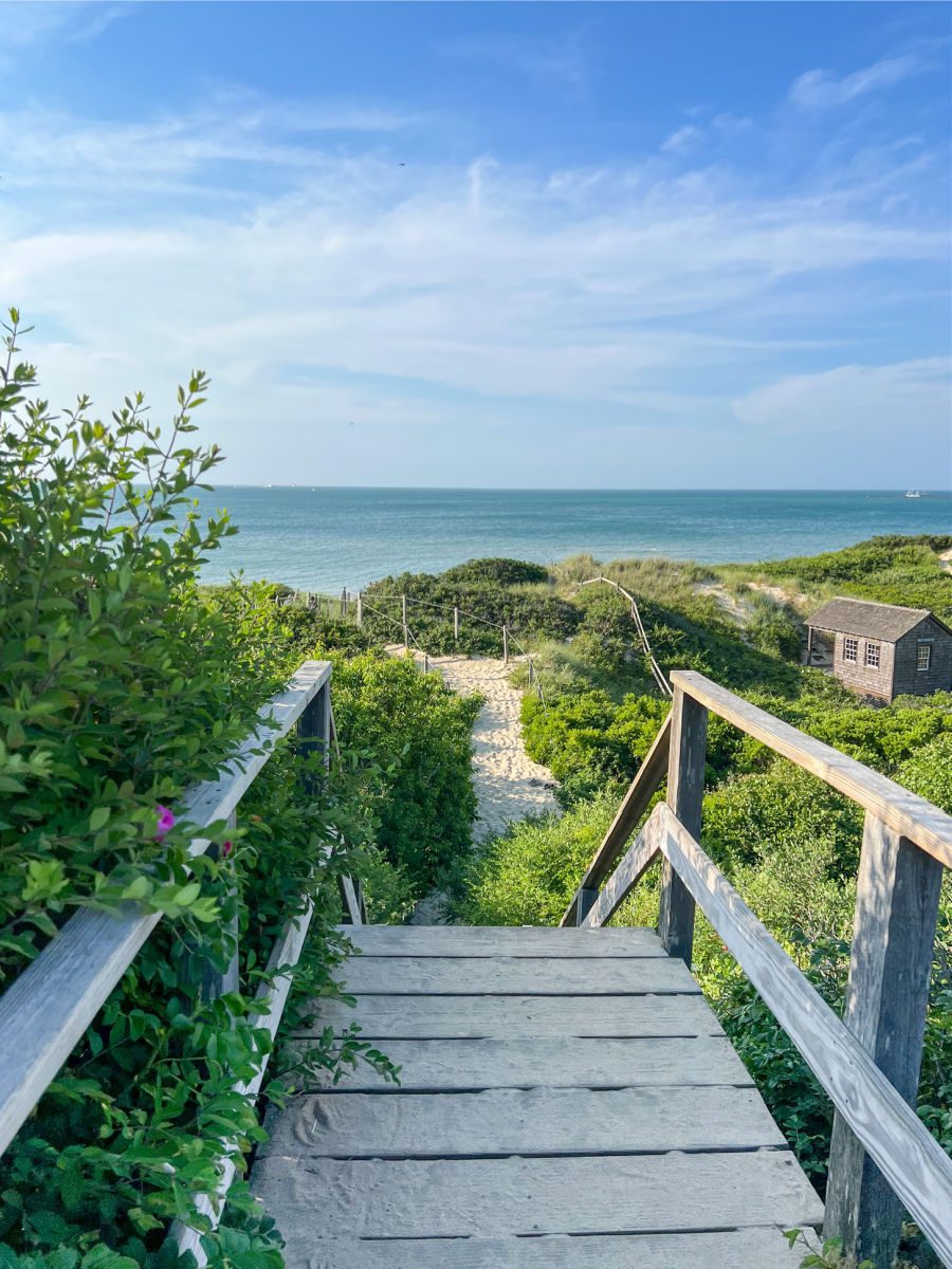 Stairs to Steps Beach on Nantucket