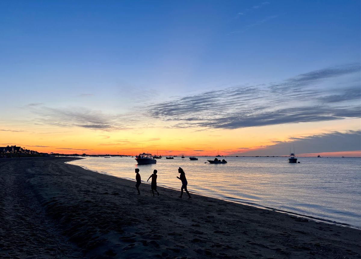 Sunset on Jetties Beach on Nantucket