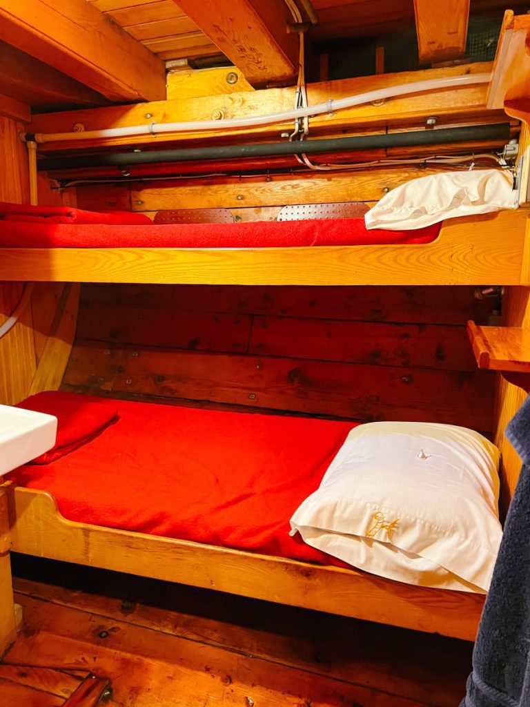 Bunk beds aboard the Schooner Heritage