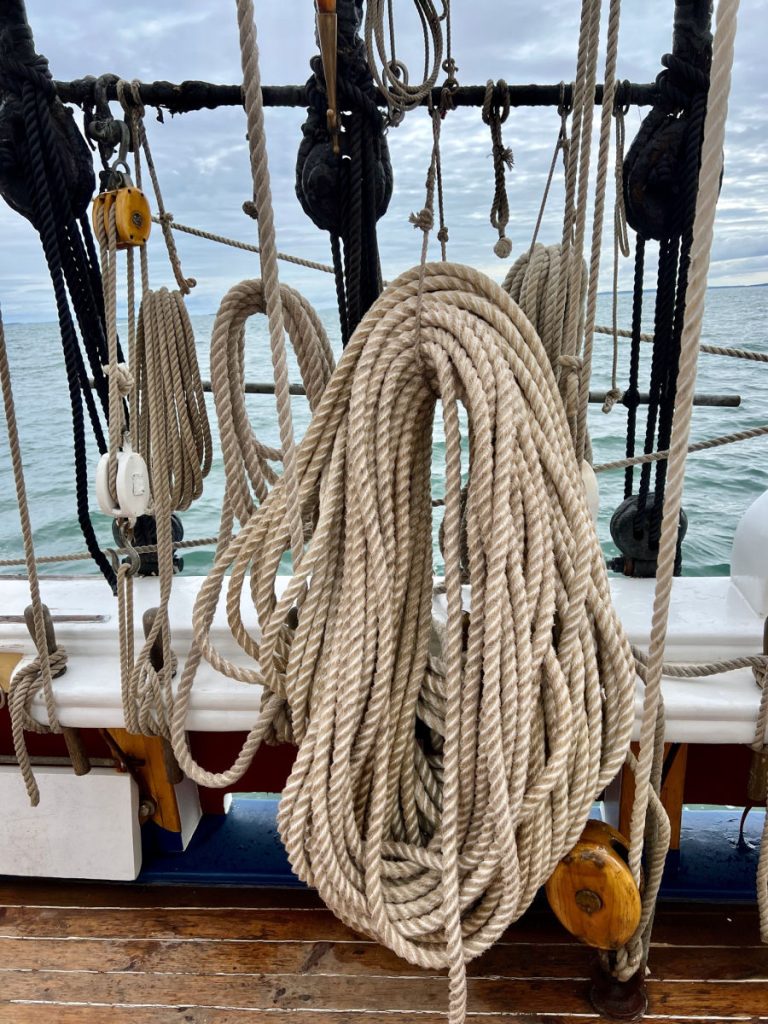 Ropes on the Schooner Heritage