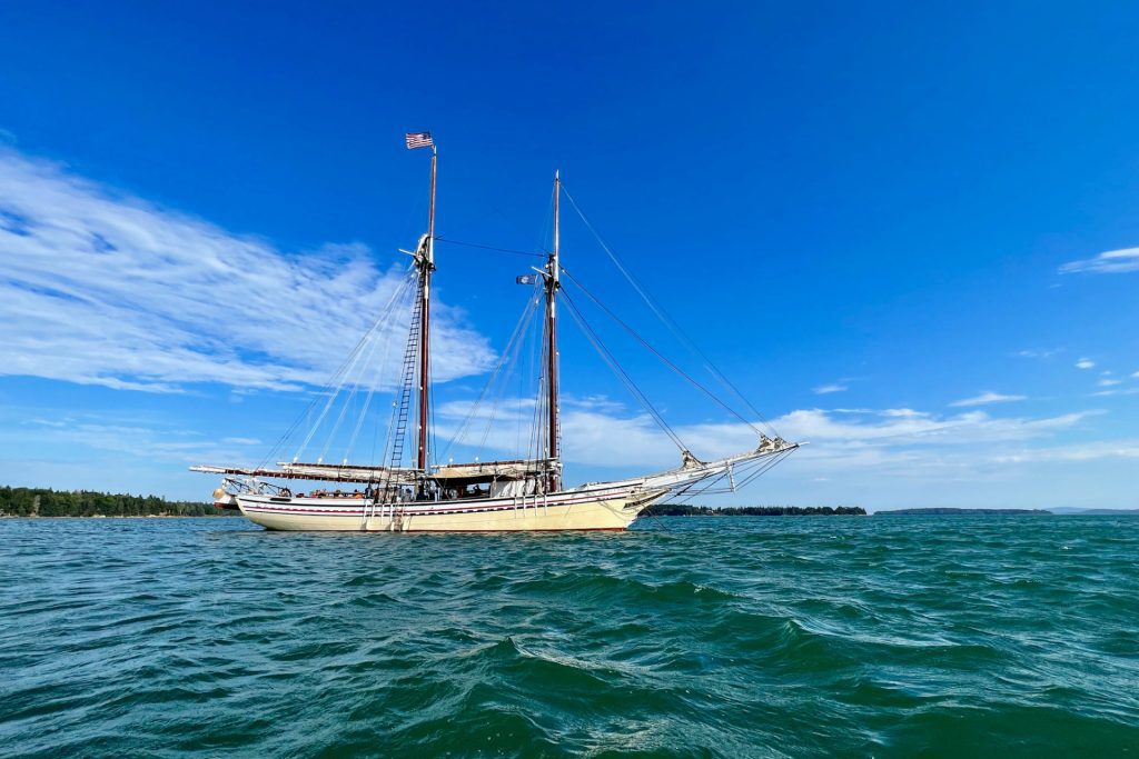 Schooner Heritage in the water