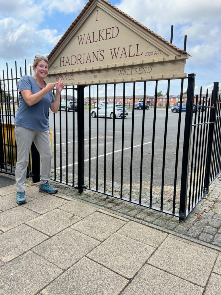 I walked Hadrian's Wall sign at Segedunum Fort