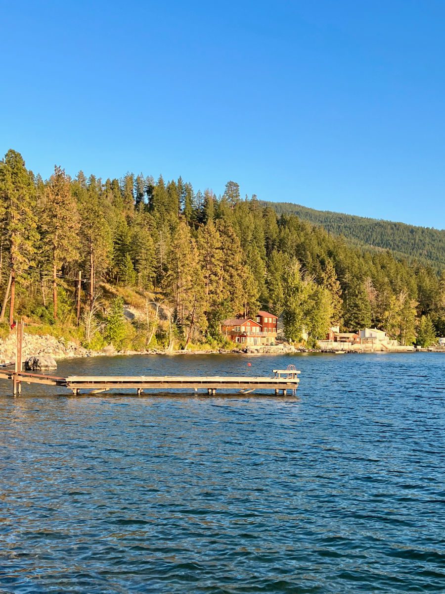 House and dock on Flathead Lake