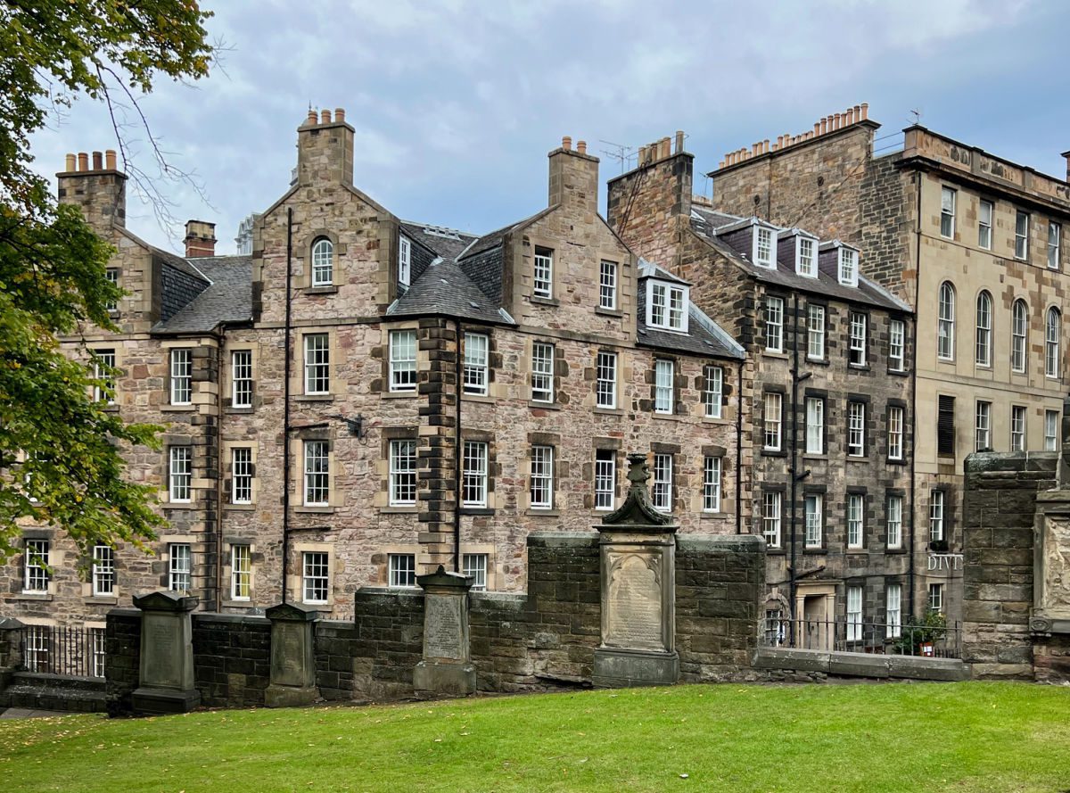 Greyfriar's Kirkyard and buildings in Edinburgh