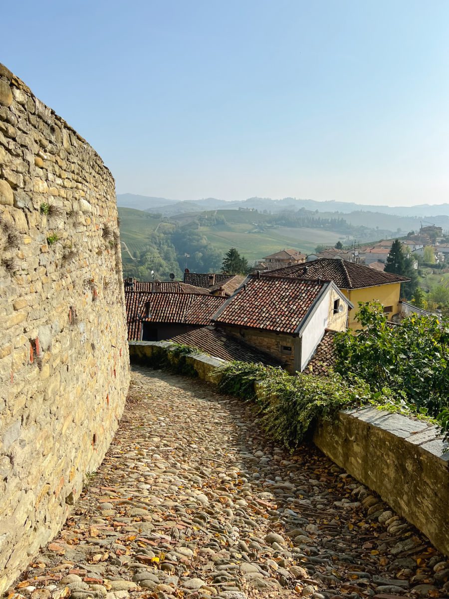 Cobblestone streets of Serralunga d'Alba