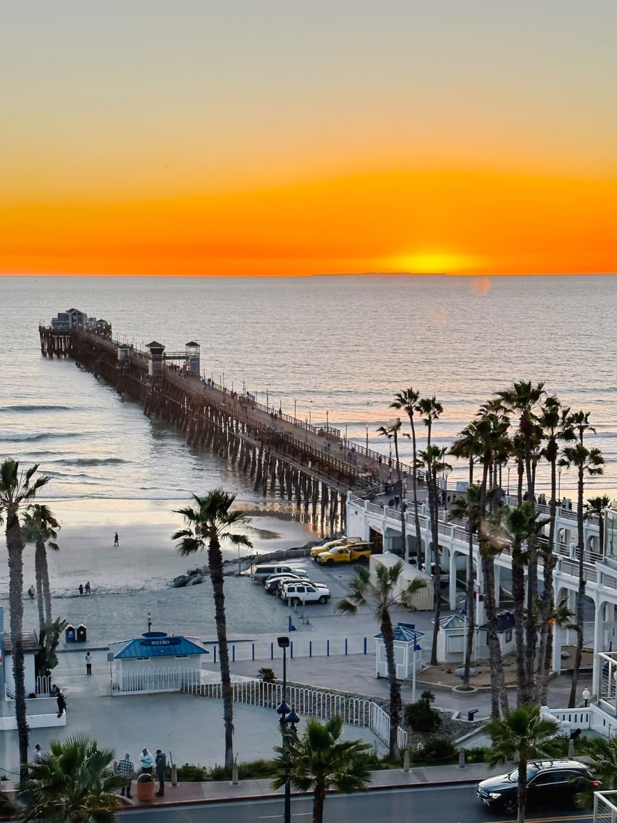 Sunset over the Oceanside Pier