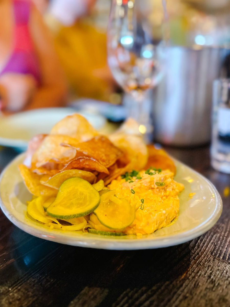 Pimento cheese and chips at Hatch