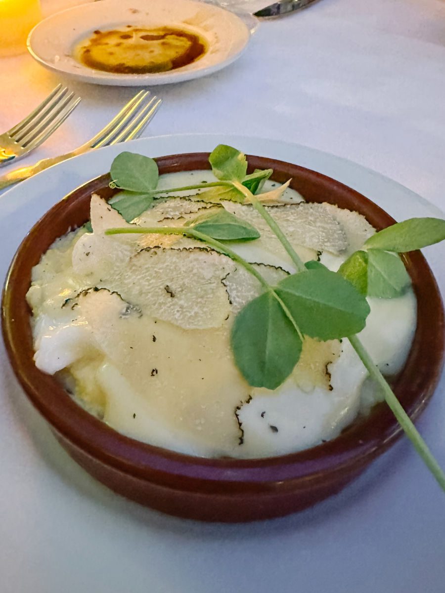 Polenta with truffles at Il Cortile