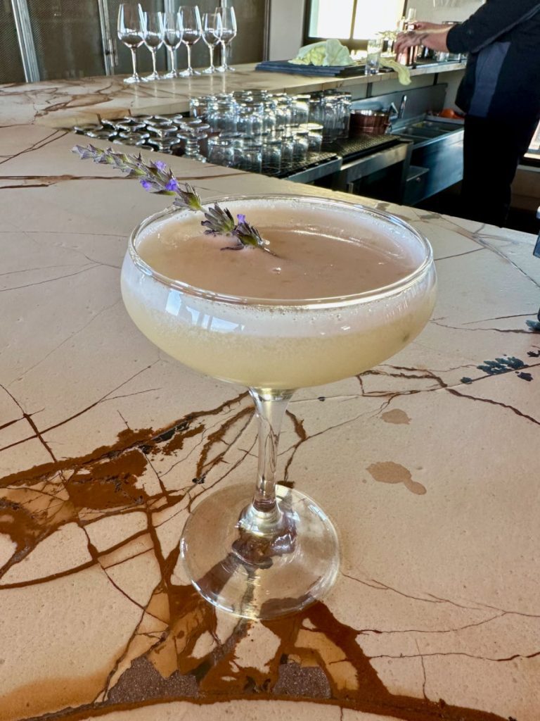 Lavender cocktail at Tetto