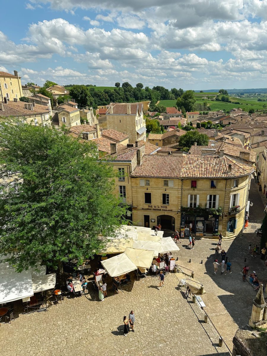 Saint Emilion town square from above