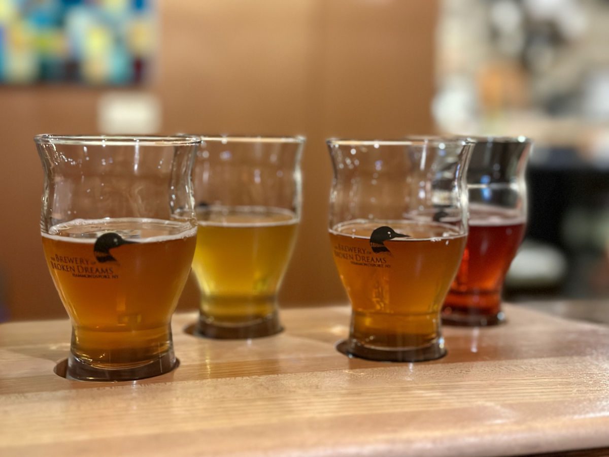 Beer flight at Brewery of Broken Dreams