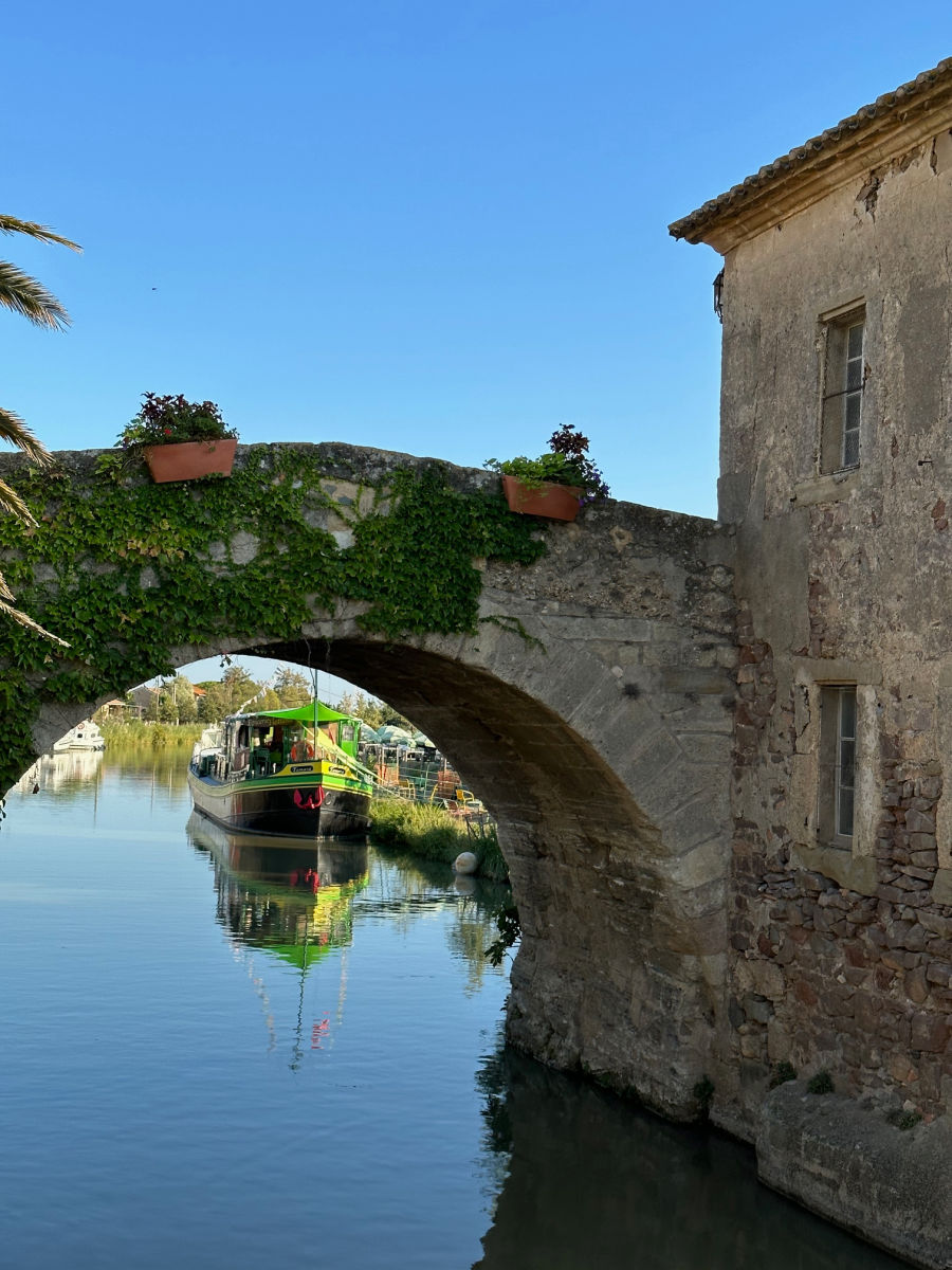Bridge over canal du midi in Le Somail