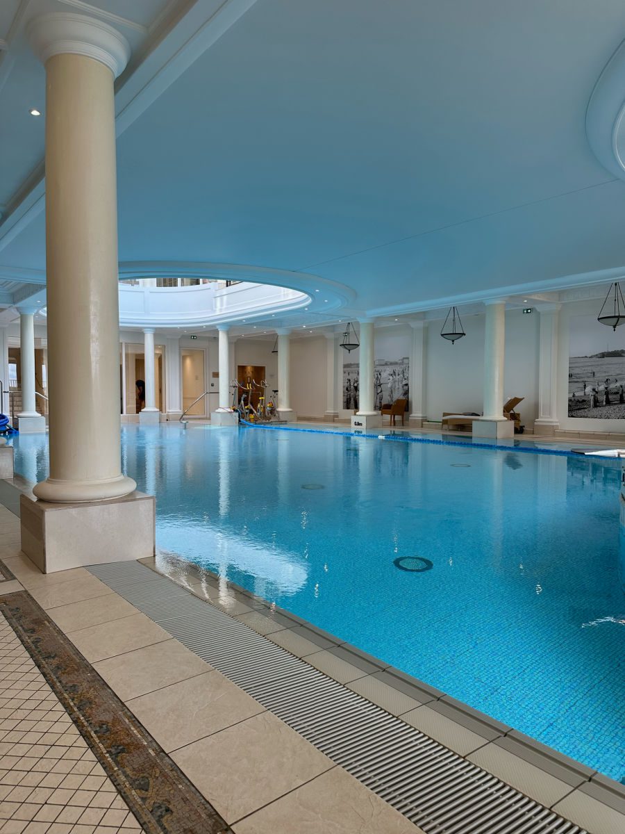 Spa indoor pool at Hotel du Palais in Biarritz