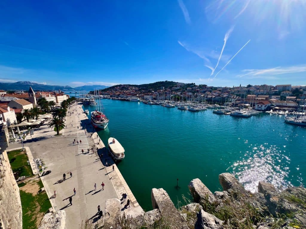View form the Kamerlengo Fortress in Trogir