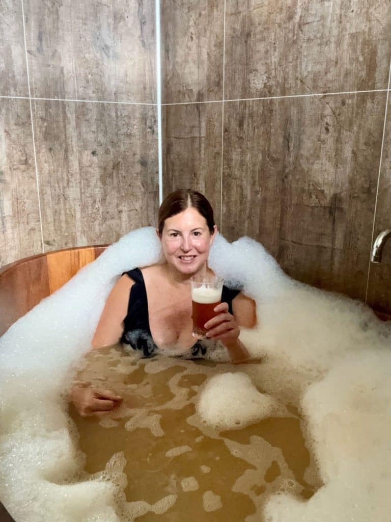 Beer spa Iceland bath