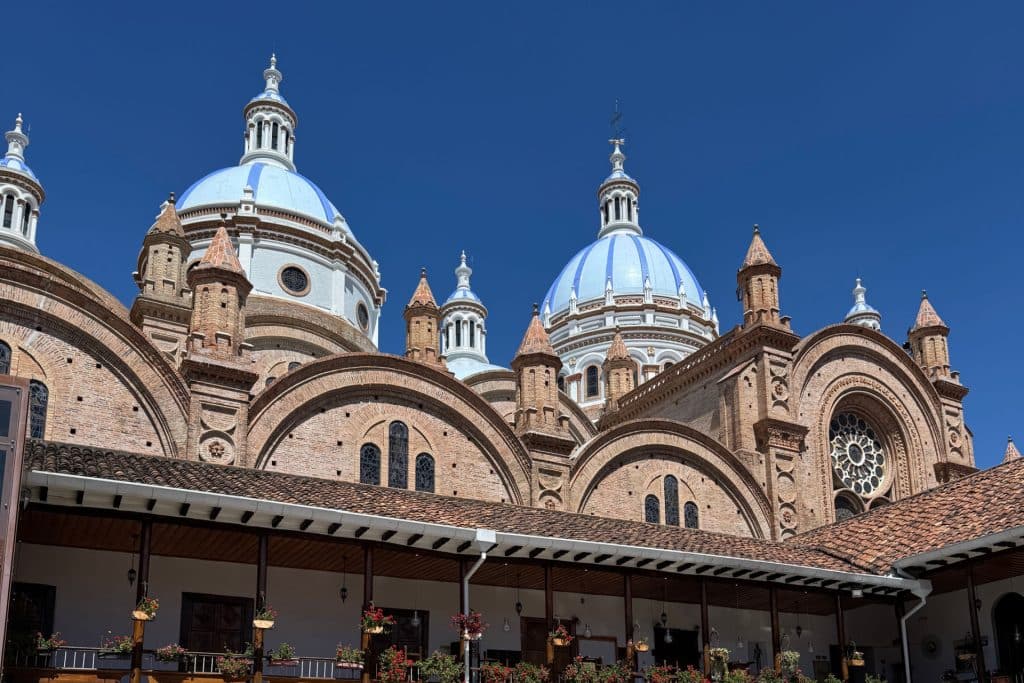 One week in Ecuador itinerary - Cuenca cathedral blue domes