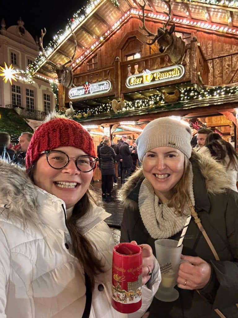 Amanda and Tamara at Trier Germany christmas markets