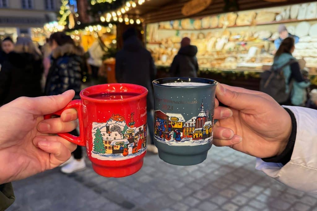 German Christmas Markets girls trip - ghulwein mugs in Heidelberg