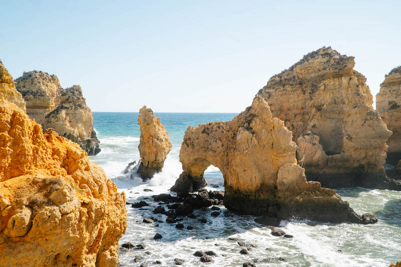 Ponte de Piedade near Lagos Portugal in the Algarve