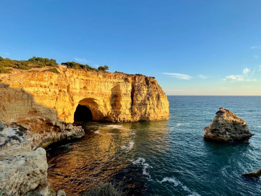 Algarve cliffs and cave near Carvoeiro