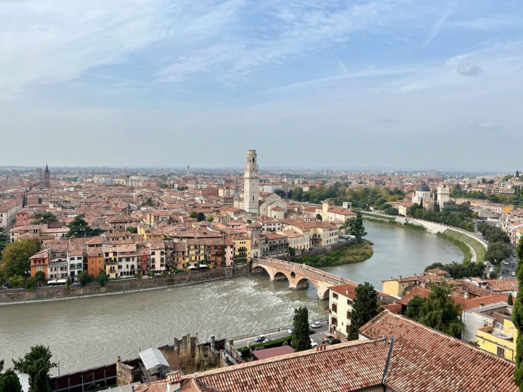 Verona and Adige River from above