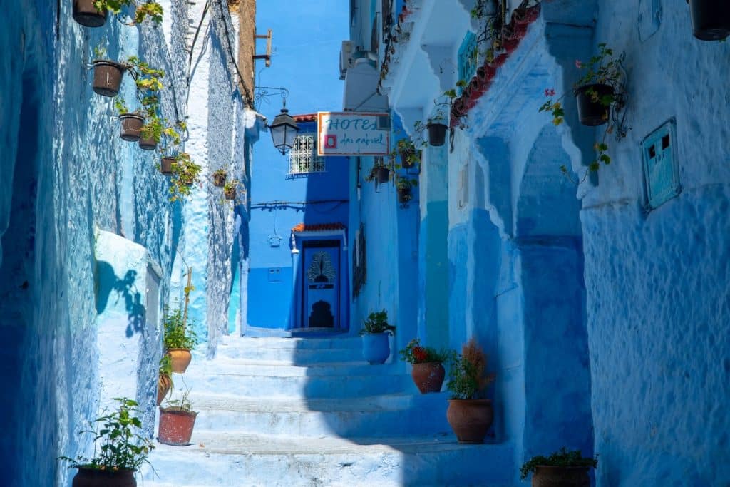 Chefchaouen Morocco steps