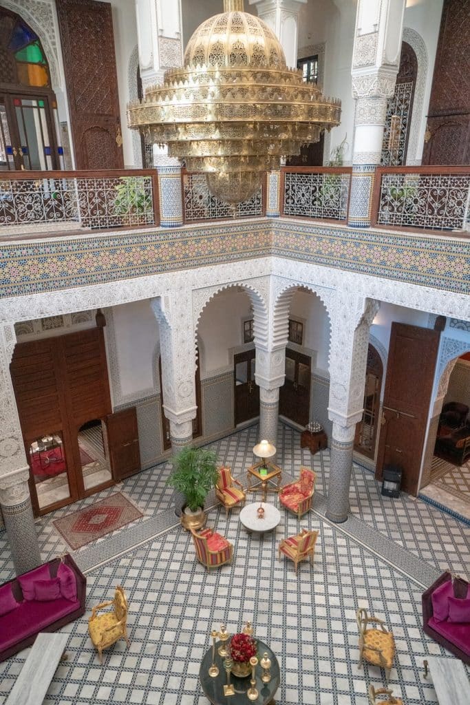 Riad Fes lobby
