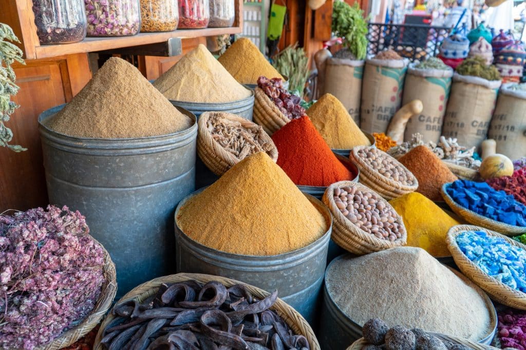 2-week Morocco itinerary - Marrakech spice market