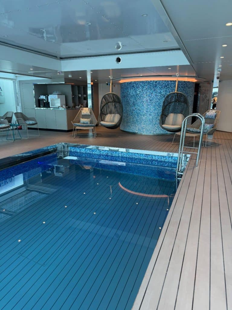 Indoor pool on the Emerald Luna