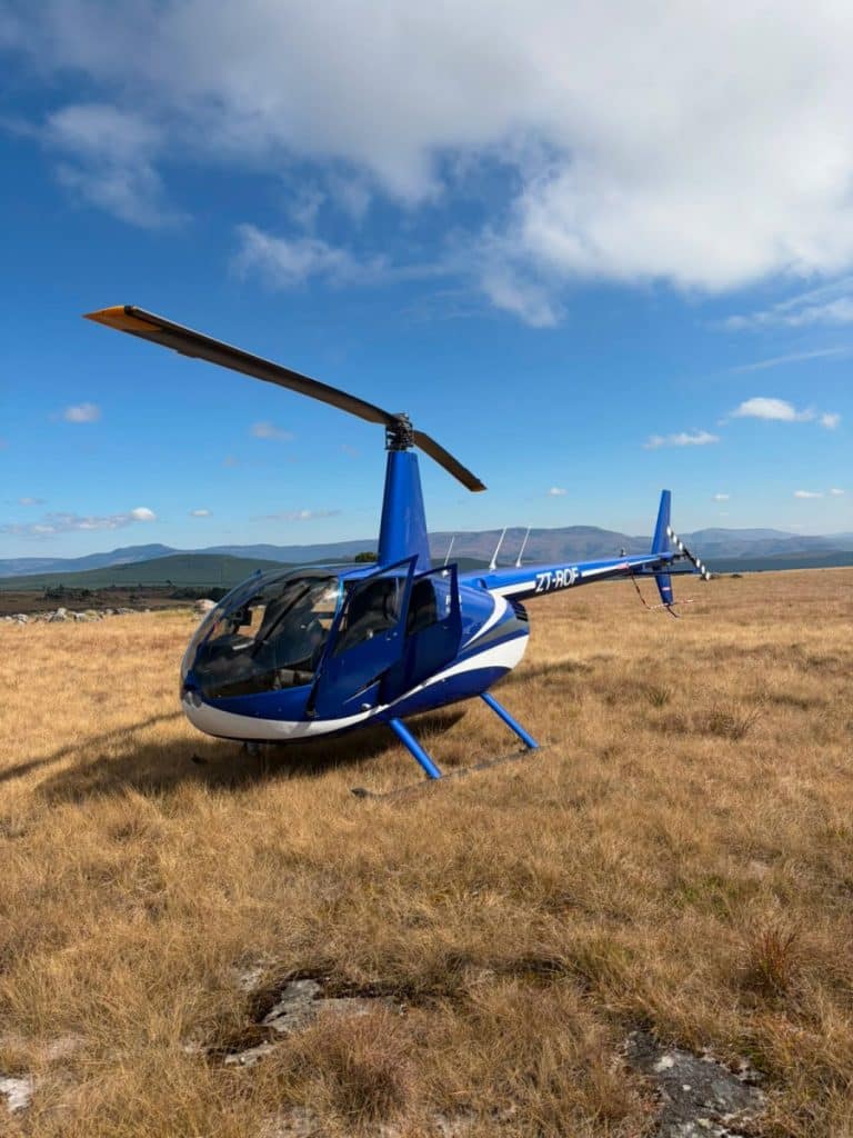 Helicopter at Monwana Game Lodge